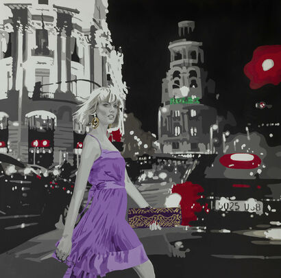 The Brigh Lights of Madrid - a Paint Artowrk by Silvia Papas